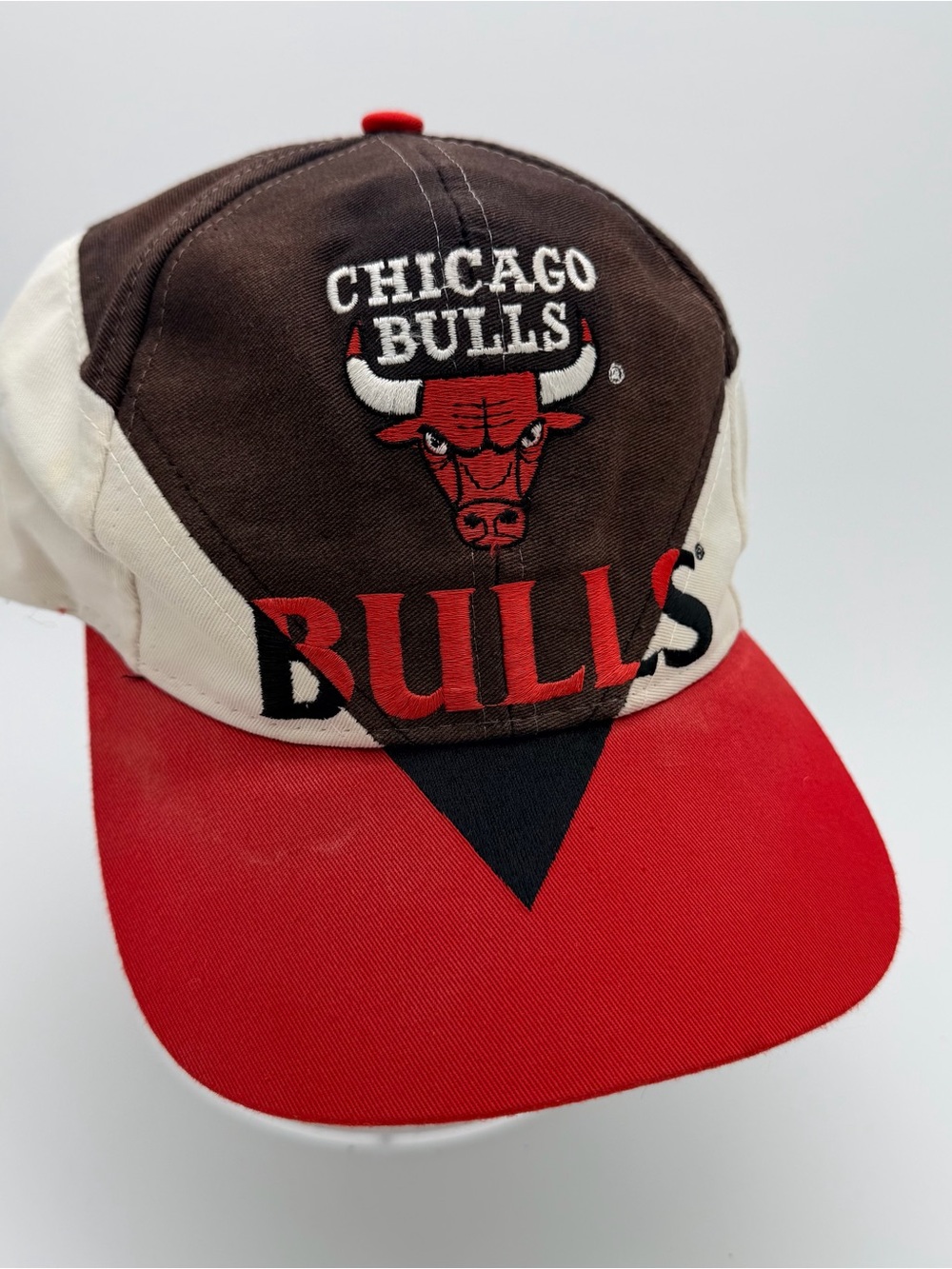 Vintage 90s Chicago Bulls Snapback Hat Twins Enterprise Colorblock Green Under
